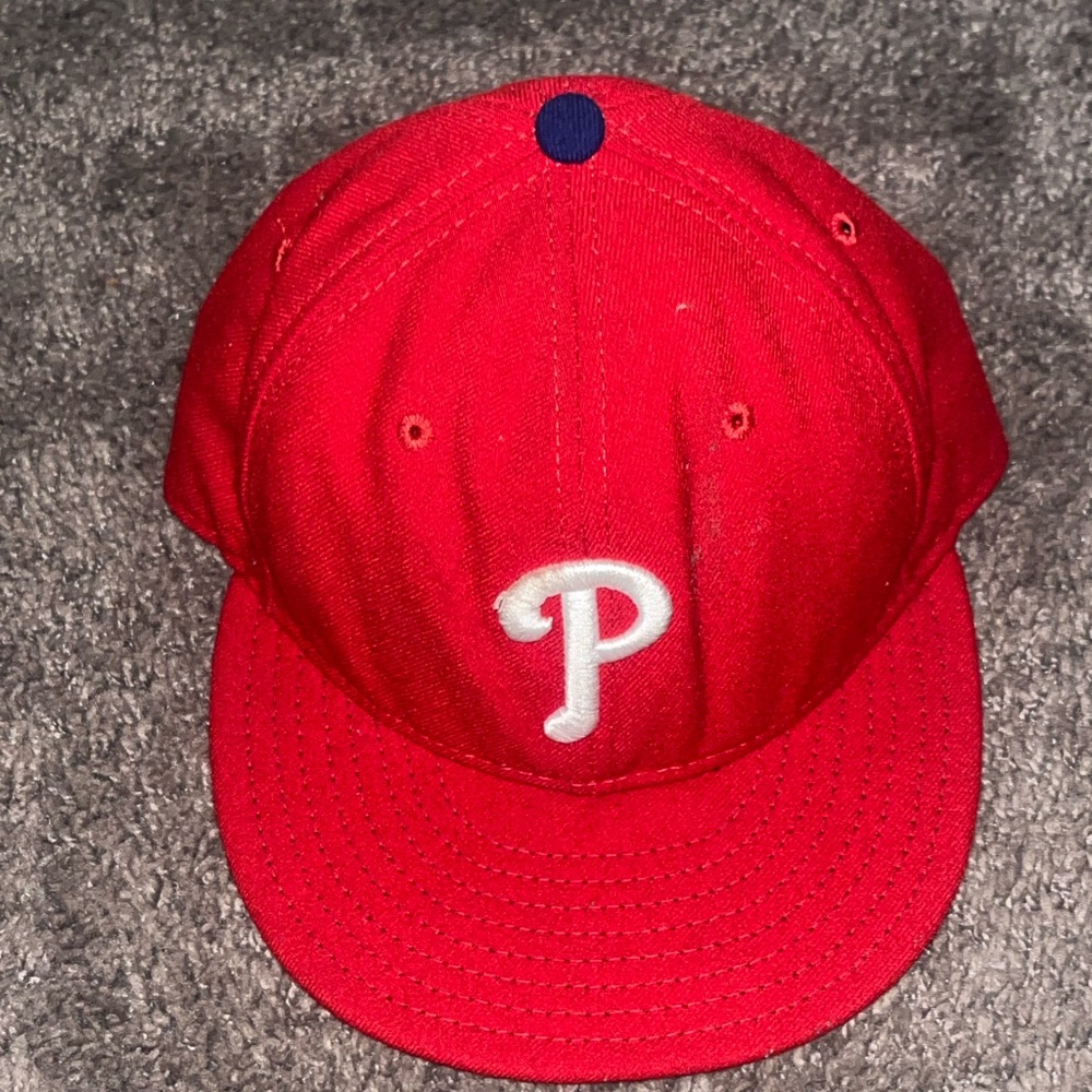 Red and White Phillies Baseball Cap.